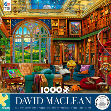 DAVID MACLEAN - COUNTRY LIBRARY - 1000 PIECE PUZZLE