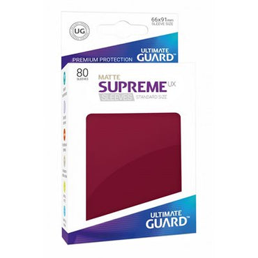 Ultimate Guard Supreme UX Sleeves Standard Size Matte Burgundy (80)