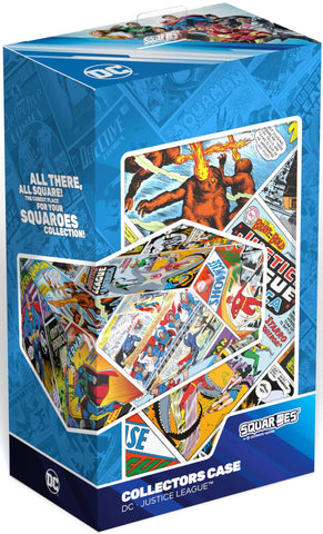 SQUAROES DC JUSTICE LEAGUE WV1 COLLECTORS CASE "VINTAGE COMICS"
