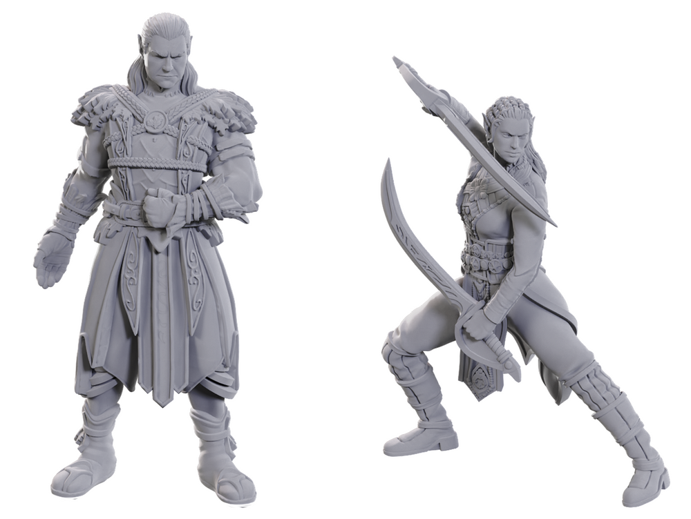 DND UNPAINTED MINIS SPECIAL EDITION BALDUR'S GATE 3 - JAHEIRA & HALSIN