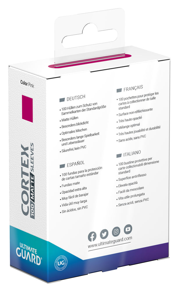 UG SLEEVES CORTEX STANDARD MATTE PINK 100CT
