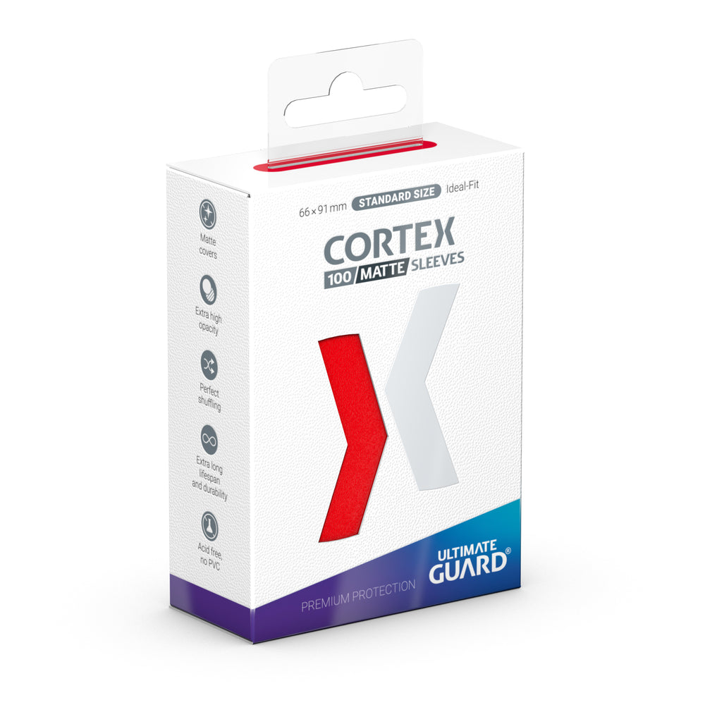 UG SLEEVES CORTEX STD MATTE RED 100CT