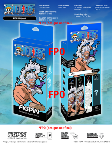 FIGPIN QUEST ONE PIECE LUFFY 10CT MYSTERY MINIS