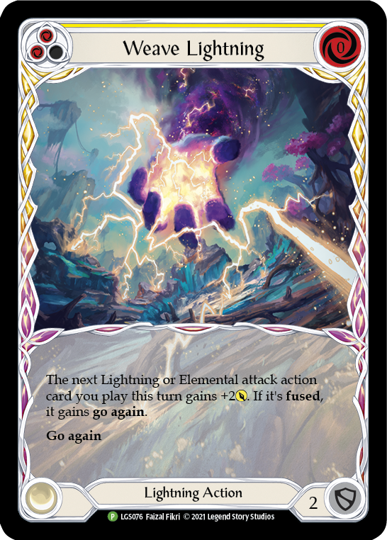 Weave Lightning (Yellow) [LGS076] (Promo)  Rainbow Foil