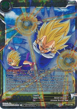 Vegeta, a Master's Temperament (Series 7 Super Dash Pack) (P-137) [Promotion Cards]