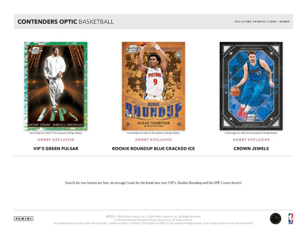 2023-24 BASKETBALL  -  PANINI CONTENDERS OPTIC - HOBBY BOX