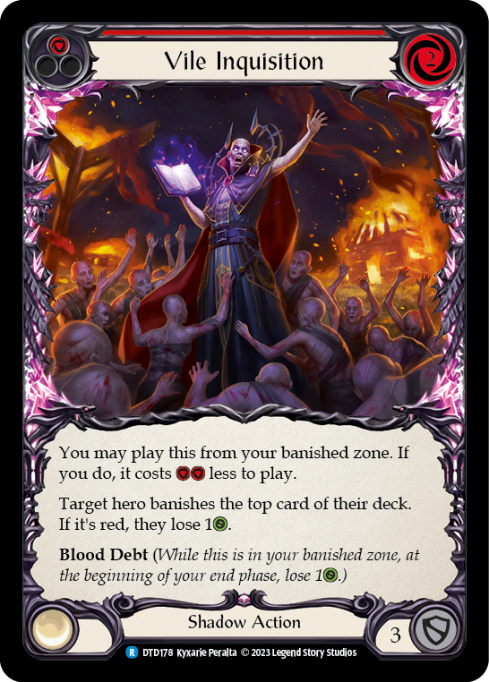 Vile Inquisition (Red) [DTD178] (Dusk Till Dawn)  Rainbow Foil