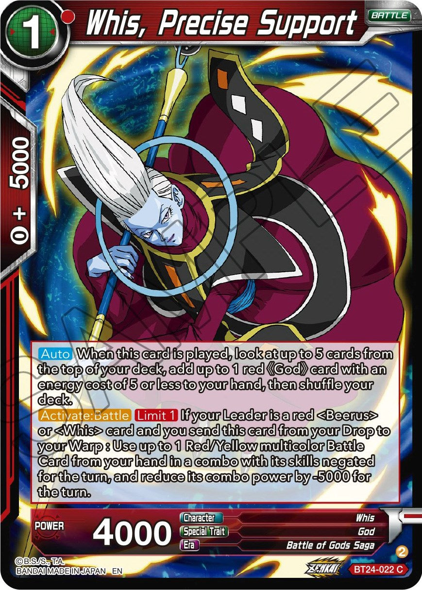 Whis, Precise Support (BT24-022) [Beyond Generations]