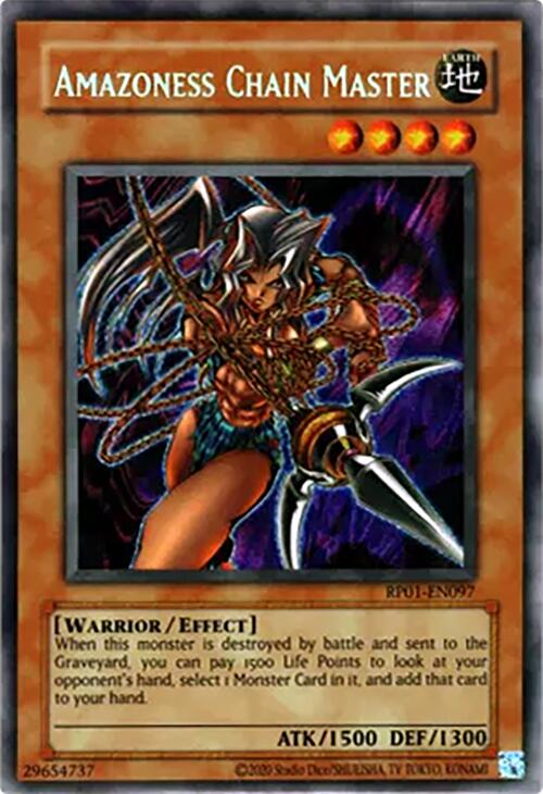 Amazoness Chain Master [RP01-EN097] Secret Rare