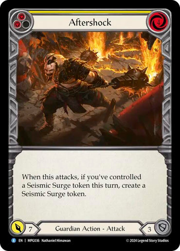 Aftershock (Yellow) [MPG036] (Mastery Pack Guardian)  Rainbow Foil