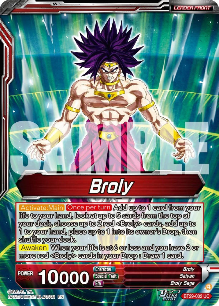 Broly // SS Broly, Increasing Power (BT29-002) [Fearsome Rivals]