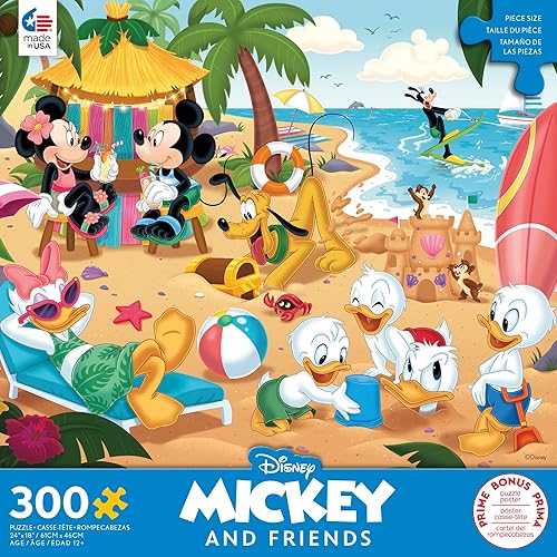 Disney - Mickey & Minnie At The Beach - 300 Piece Jigsaw Puzzle