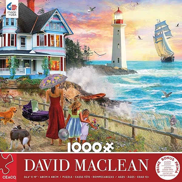 David Maclean - Picking Wildflowers - 1000 Piece Jigsaw Puzzle