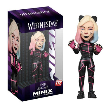 #170 MINIX 12CM TV WEDNESDAY NETFLIX ENID CAT SUIT