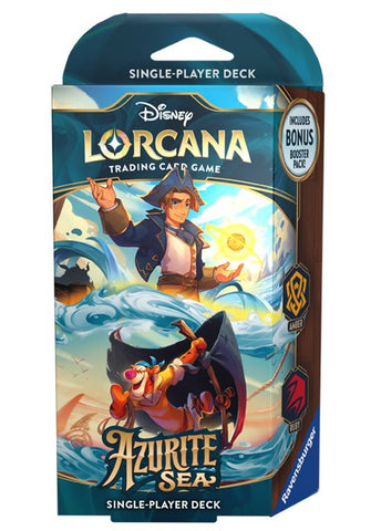 Disney Lorcana: Azurite Sea Starter Deck (Amber & Ruby) (Pre-Order)