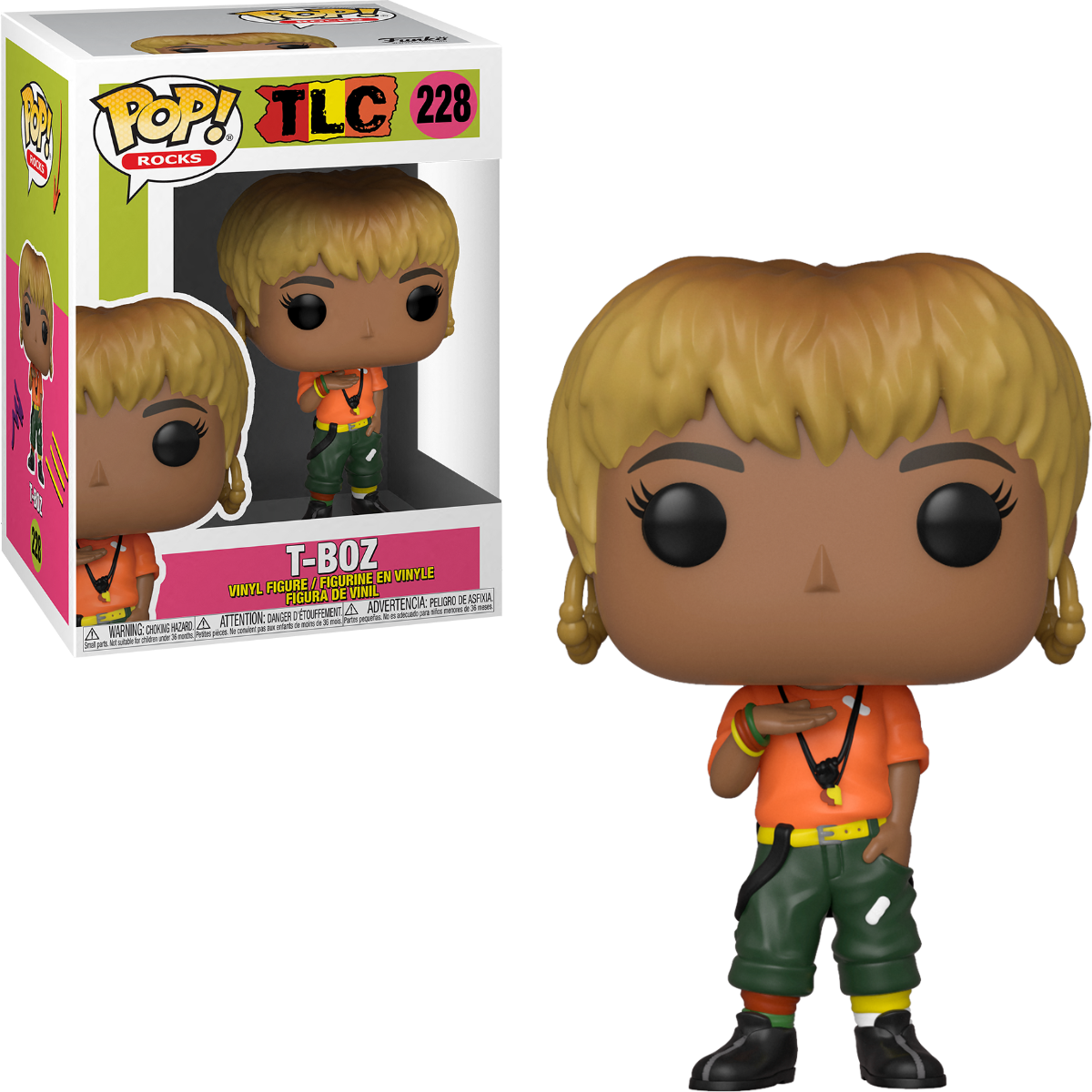 #228 T-Boz in Orange Shirt