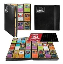 12 POCKET ZODIAC MONSTER MATTE BINDER BLACK