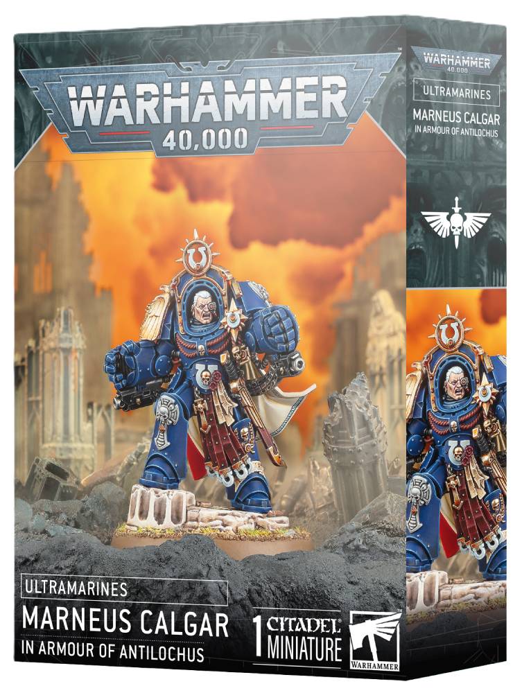 WARHAMMER 40K  -  ULTRAMARINES  -  MARNEUS CALGAR IN ARMOUR OF ANTILOCHUS