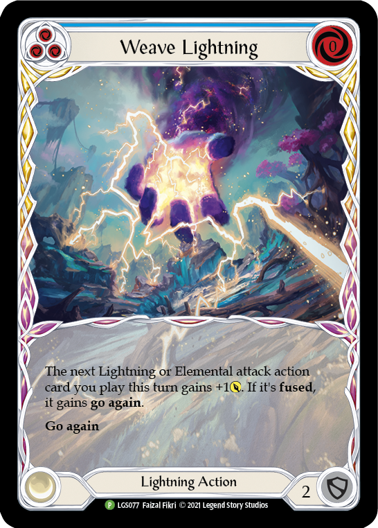 Weave Lightning (Blue) [LGS077] (Promo)  Rainbow Foil