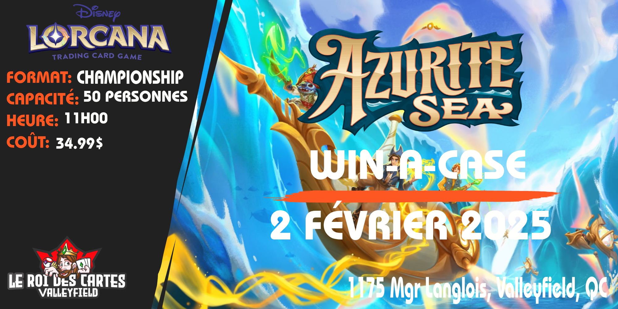 Tournoi Azurite Sea WIN-A-CASE