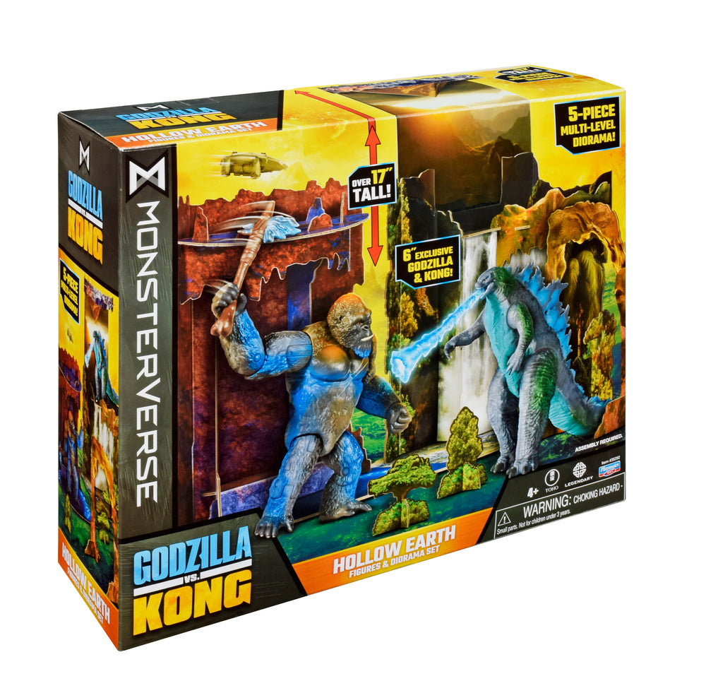 Godzilla Vs Kong-Figs & Diorama Set-Hollow Earth