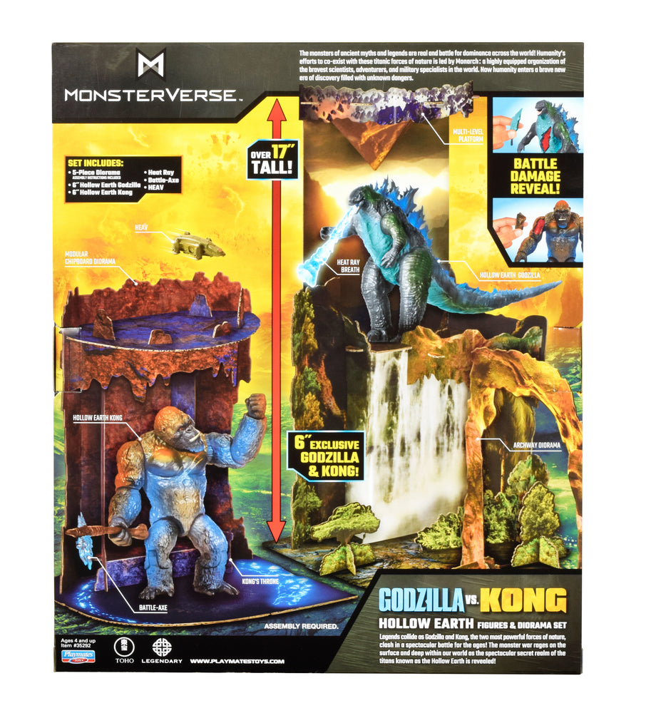 Godzilla Vs Kong-Figs & Diorama Set-Hollow Earth