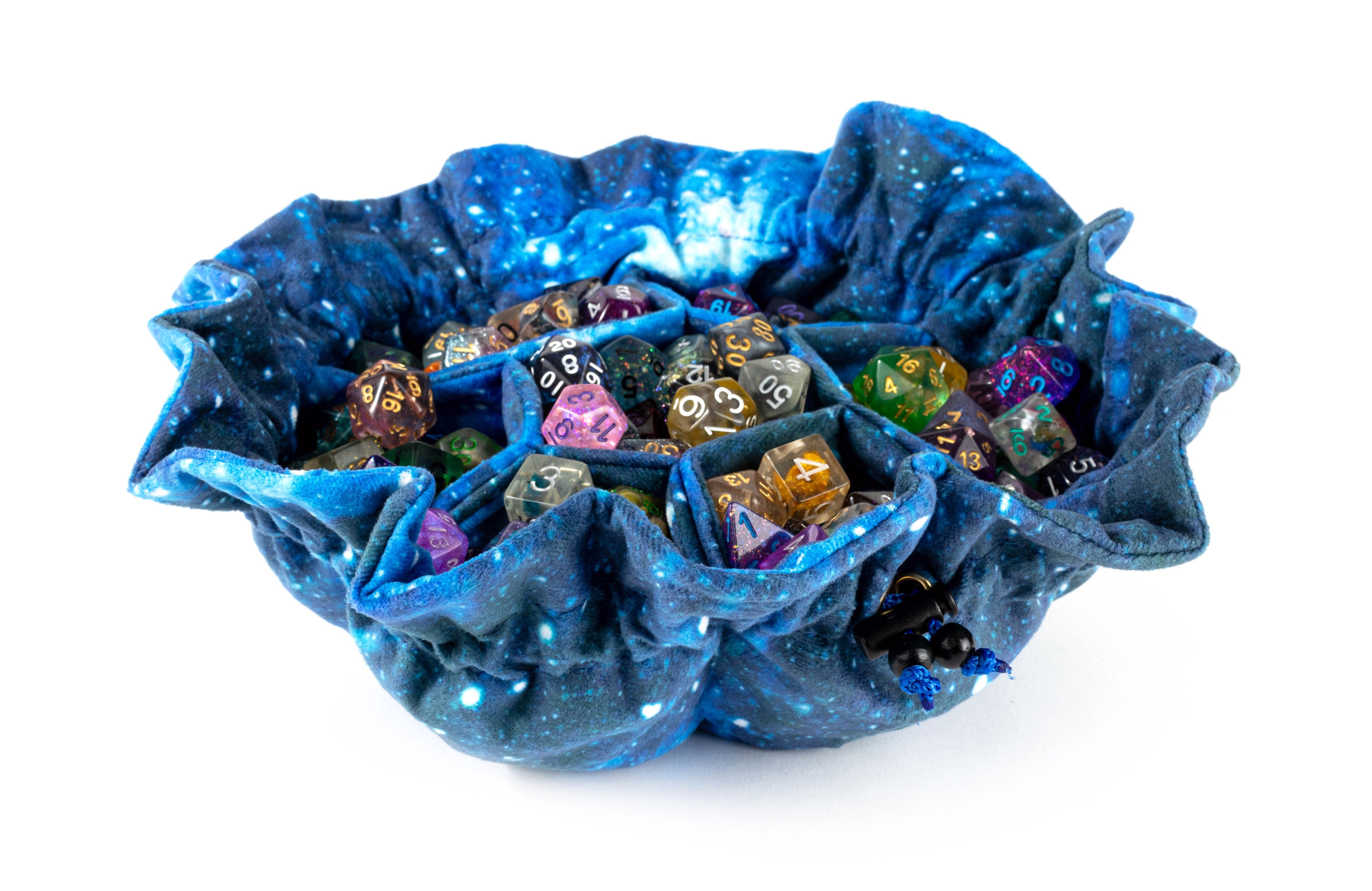 VELVET DICE BAG COMPARTMENT W/ POCKETS GALAXY