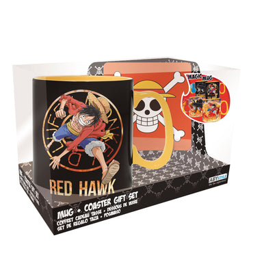 ONE PIECE LUFFY AND SABO MAGIC MUG/COASTER GIFTSET