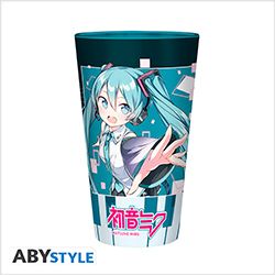 HATSUNE MIKU LARGE GLASS MUSICAL CITY BOX 400ML