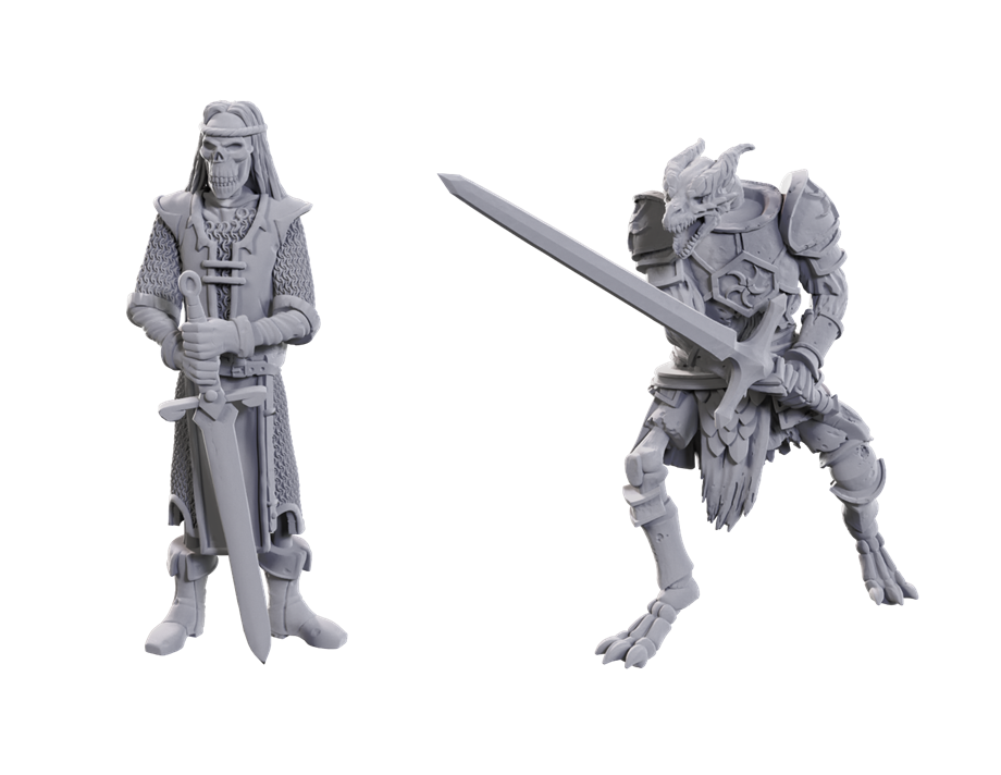 DND UNPAINTED MINIS LIMITED EDITION 50TH ANNIVERSARY SKELETON KNIGHTS