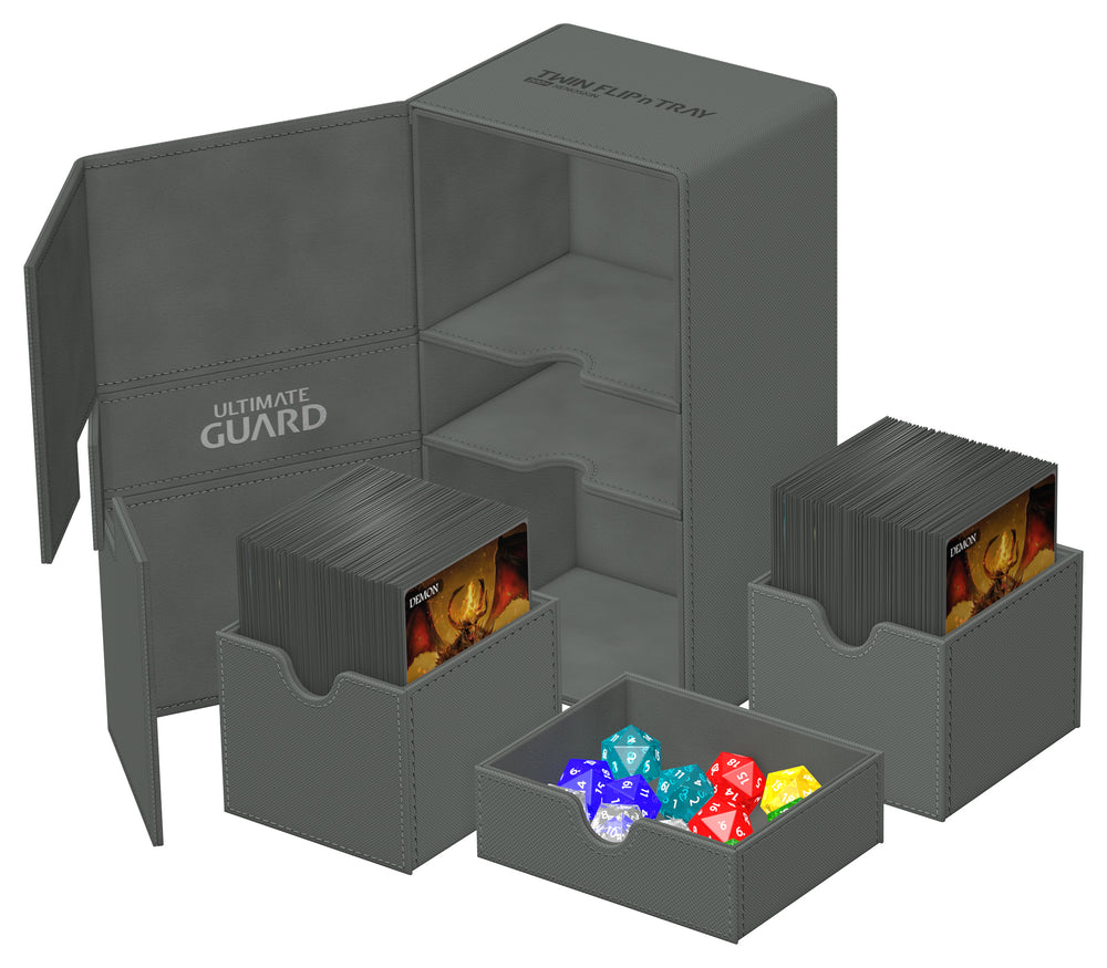 UG TWIN FLIP N TRAY DECK CASE MONOCOLOR GREY 200+