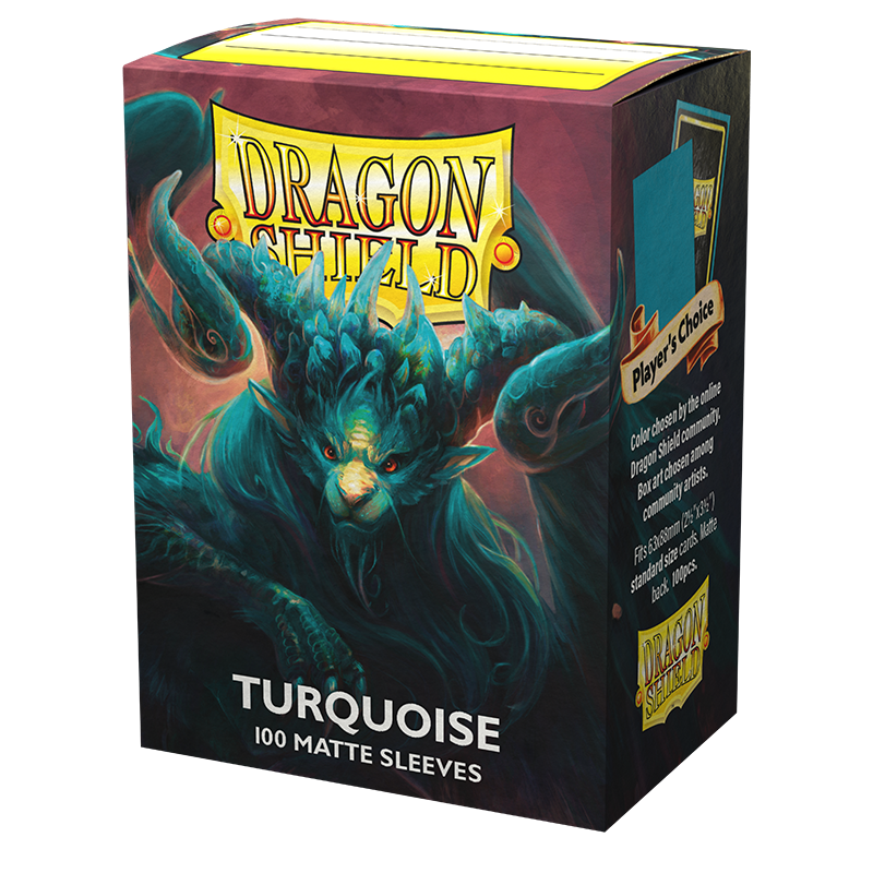 DRAGON SHIELD SLEEVES MATTE TURQUOISE 100CT