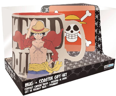 ONE PIECE LUFFY MUG AND COASTER SET