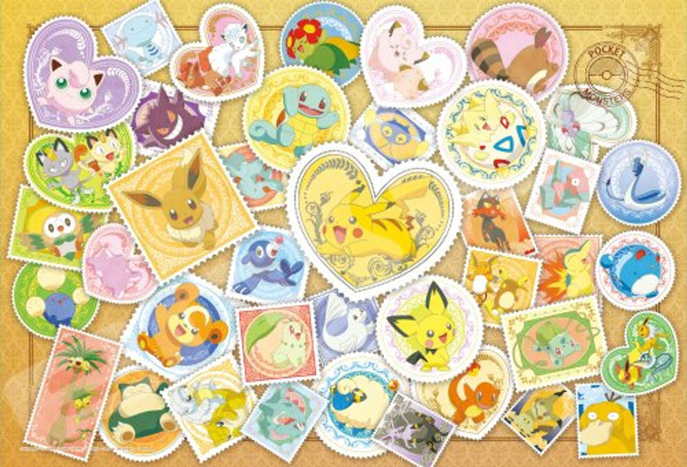 ENSKY PUZZLE POKEMON LARGE 108PC POSTAGE STAMP ART