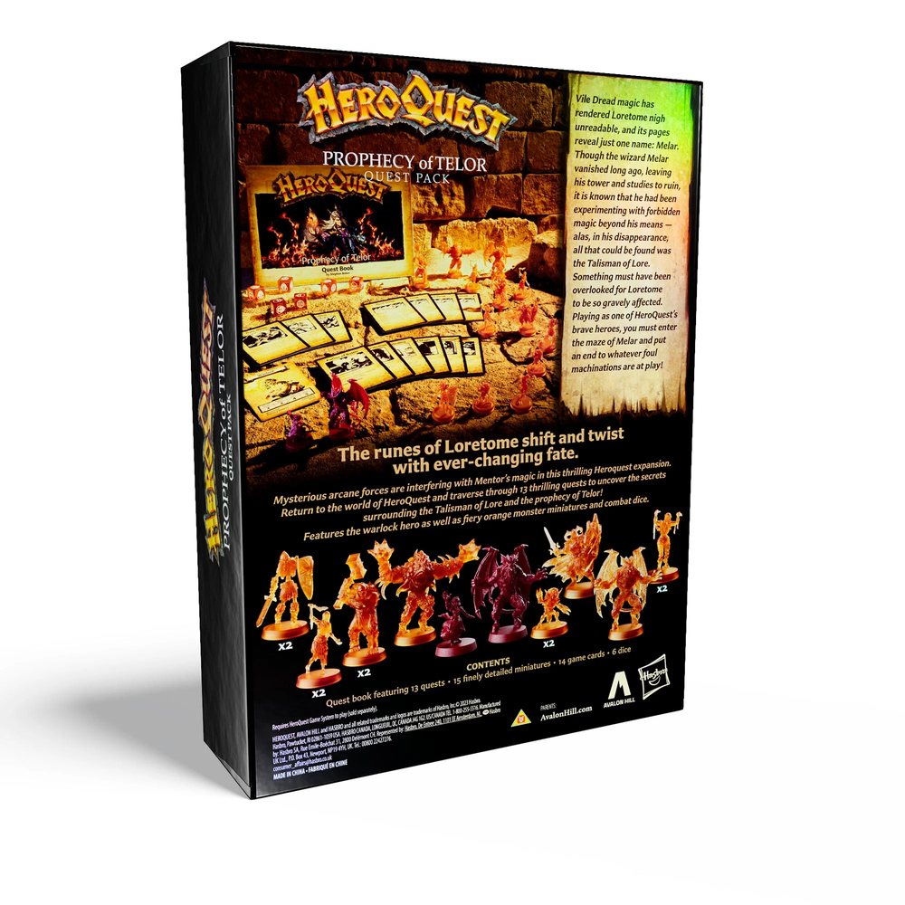 HERO QUEST PROPHECY OF TELOR QUEST PACK