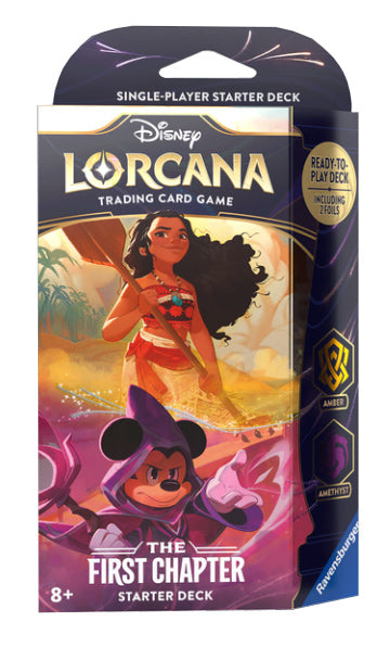 DISNEY LORCANA  -  THE FIRST CHAPTER  # SD1  -  STARTER DECK - MOANA AND MICKEY - AMBER/AMETHYST (ANGLAIS)