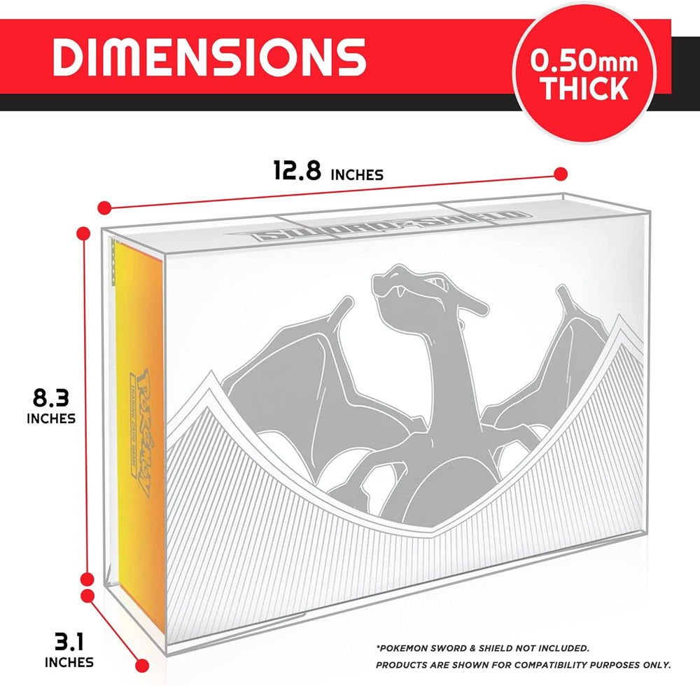 ER POKEMON TCG SWORD AND SHIELD CHARIZARD ULTRA PREMIUM COLLECTION PET BOX DISPLAY CASE