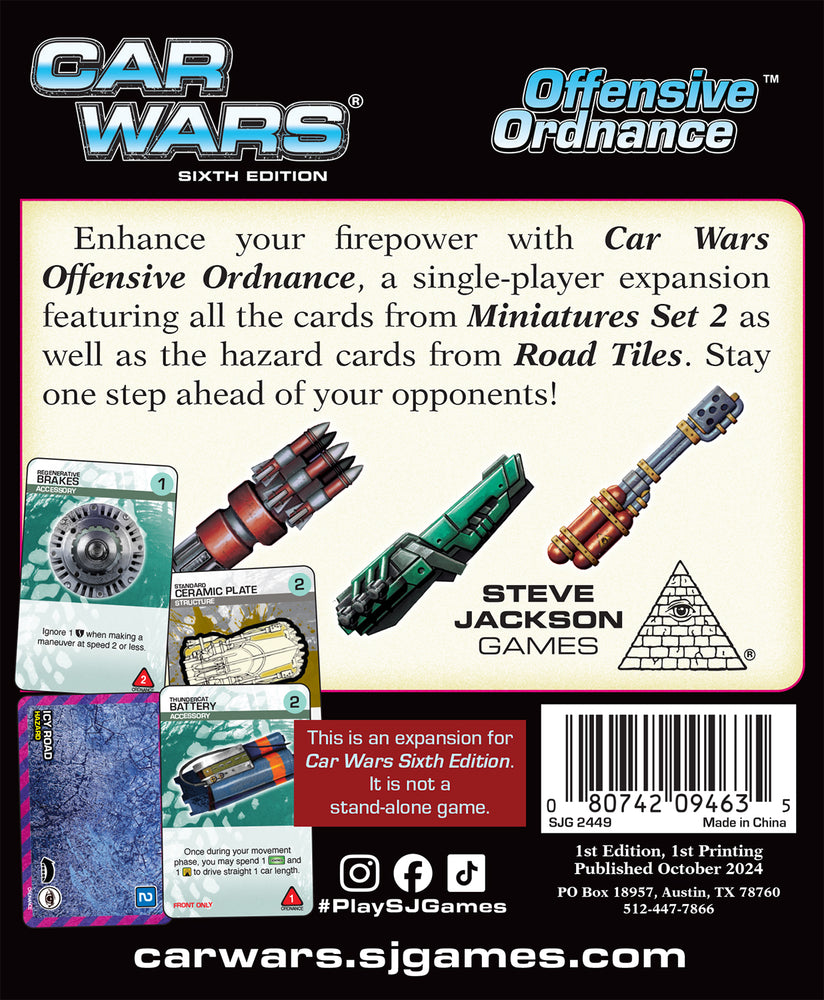 CAR WARS 6E OFFENSIVE ORDNANCE