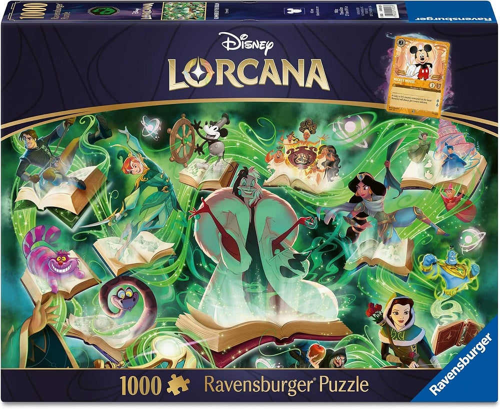 DISNEY LORCANA GLIMMERS OF THE REALM: EMERALD 1000 PIECE PUZZLE