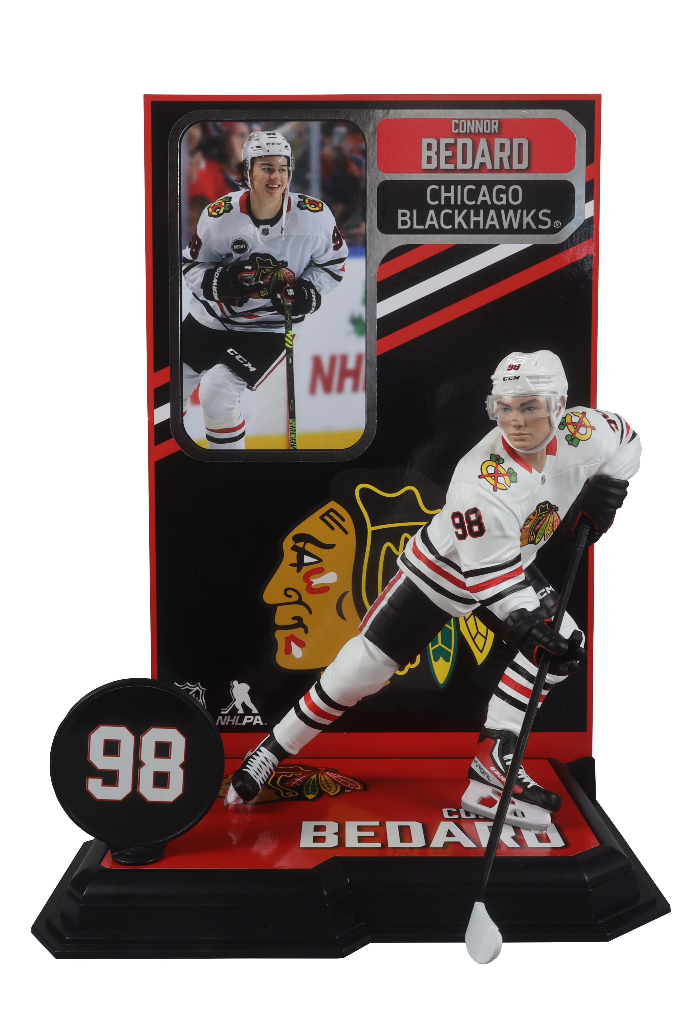 MCFARLANE NHL CONNOR BEDARD - CHICAGO BLACKHAWKS (WHITE) *Chase*