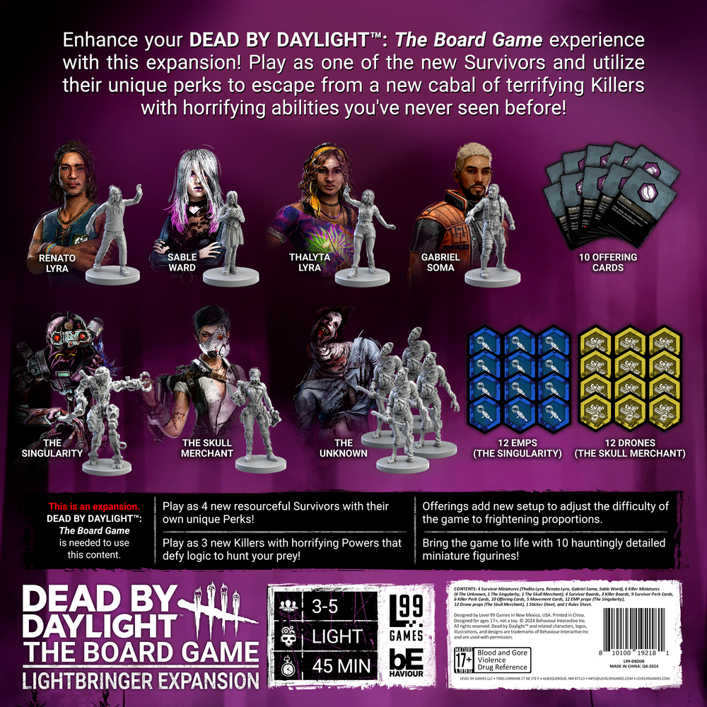 DEAD BY DAYLIGHT THE BOARD GAME LIGHTBRINGER EXPANSION