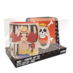 ONE PIECE LUFFY MUG AND COASTER SET