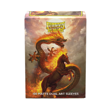 DRAGON SHIELD SLEEVES DUAL MATTE FIRE HORSE 100CT