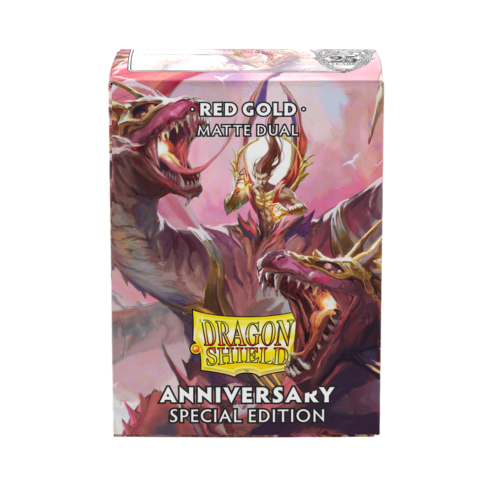 DRAGON SHIELD SLEEVES DUAL MATTE SPECIAL ANNIVERSARY EDITION RED/GOLD 100CT