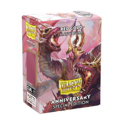 DRAGON SHIELD SLEEVES DUAL MATTE SPECIAL ANNIVERSARY EDITION RED/GOLD 100CT