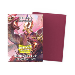 DRAGON SHIELD SLEEVES DUAL MATTE SPECIAL ANNIVERSARY EDITION RED/GOLD 100CT