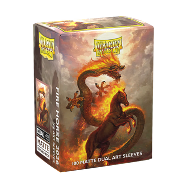 DRAGON SHIELD SLEEVES DUAL MATTE FIRE HORSE 100CT