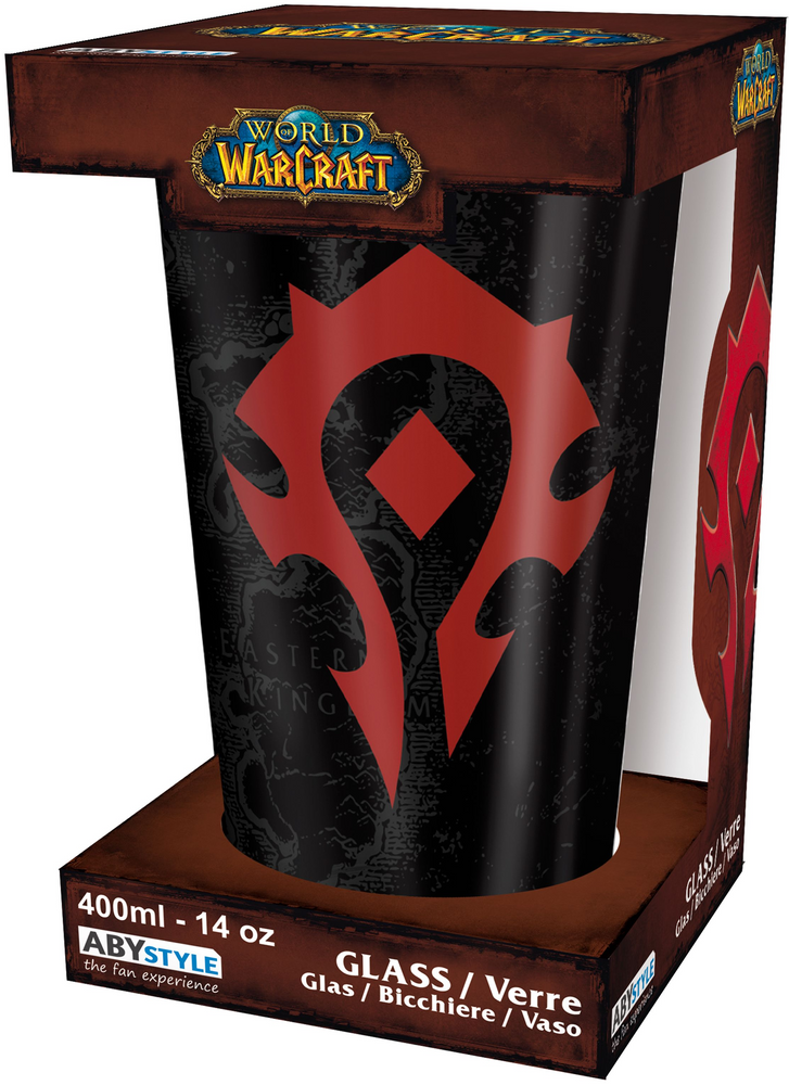 WORLD OF WARCRAFT LARGE GLASS HORDE 400ML