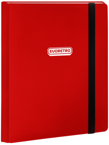 ER 9PKT CARD BINDER WITH ELASTIC RED
