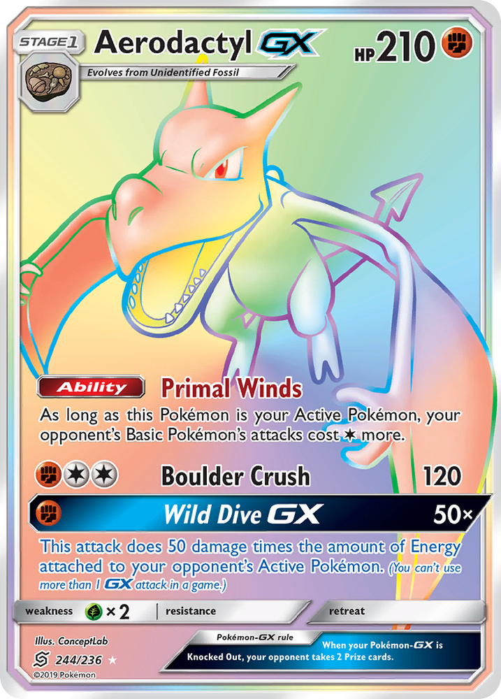 Aerodactyl GX (244/236) [Sun & Moon: Unified Minds]